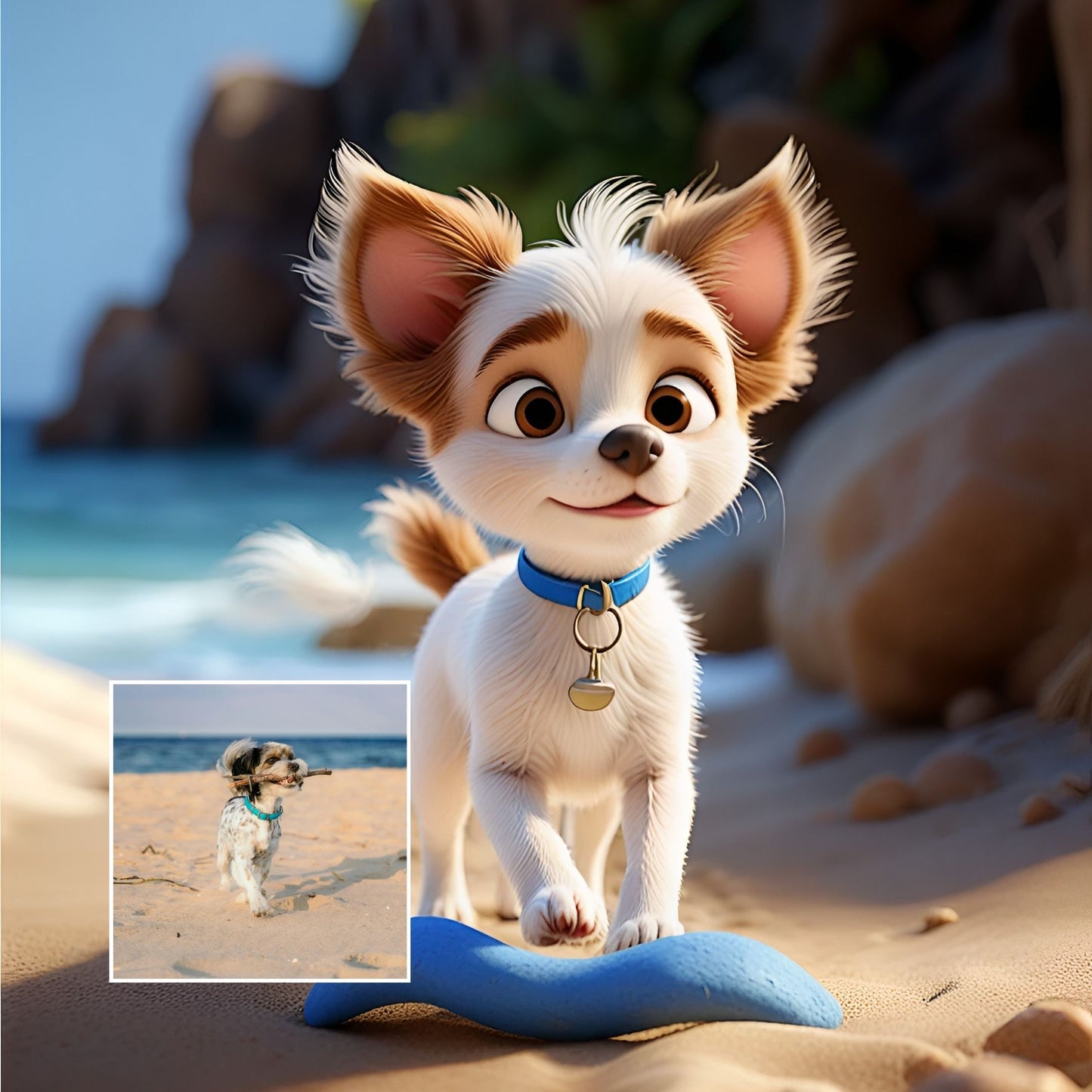 Cartoon Style Picture For Pets (Frame Included)