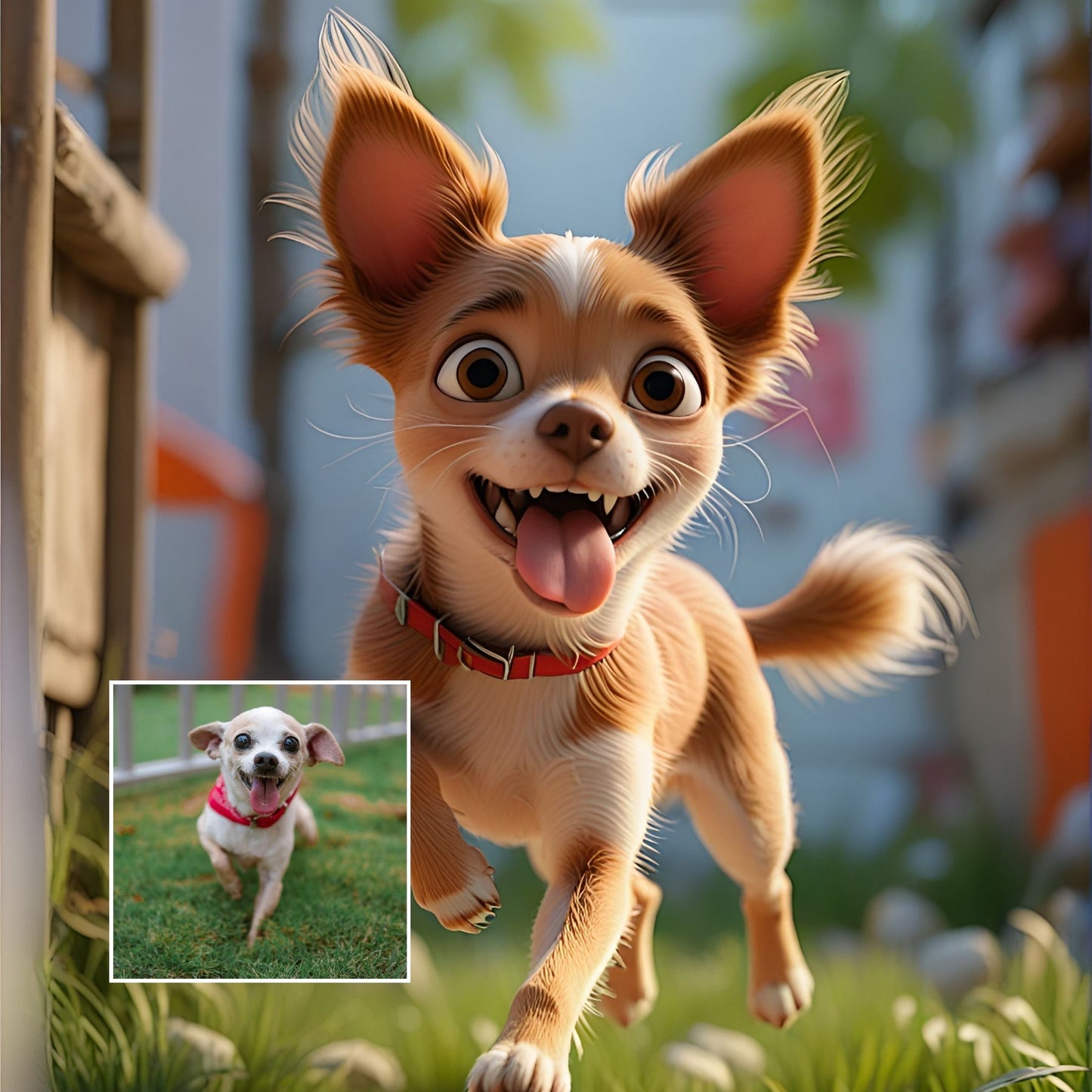 Cartoon Style Picture For Pets (Frame Included)
