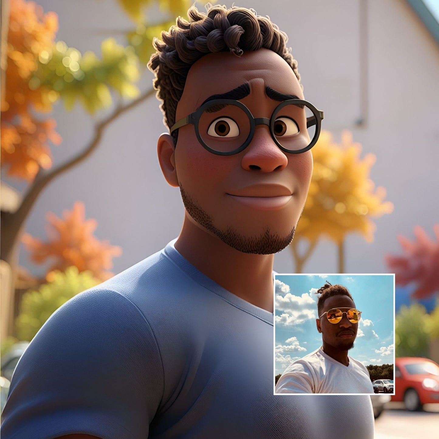 Cartoon Style Picture For Singles (Frame Included)